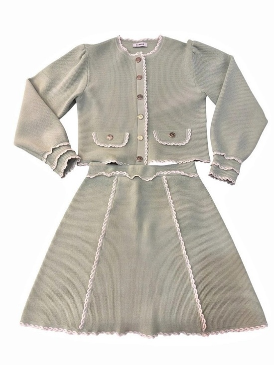 Sandro Dresses & Skirts - Sandro Midi Knit Dress Sage Green NWT